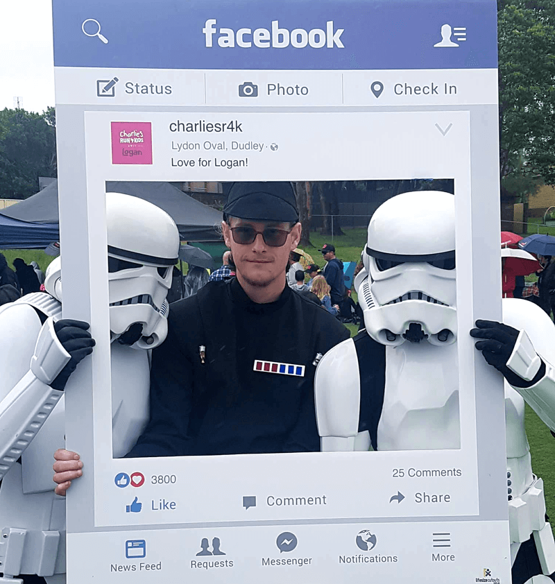 Social media framed troopers