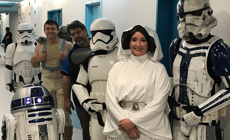 Sydney Children's Hospital visit on Star Wars Day 2018