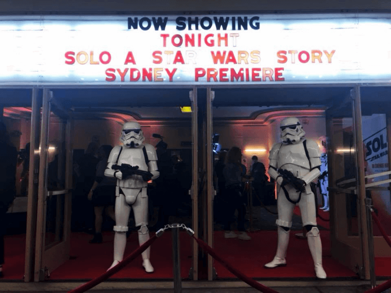 Solo: A Star Wars Story Premiere - Stormtroopers at entrance