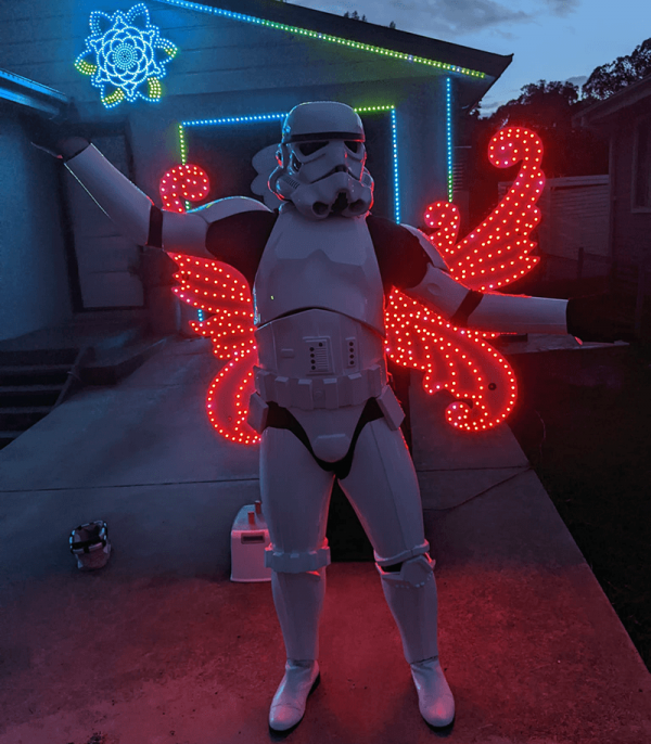 Stormtrooper at the Cessnock New Year's lights