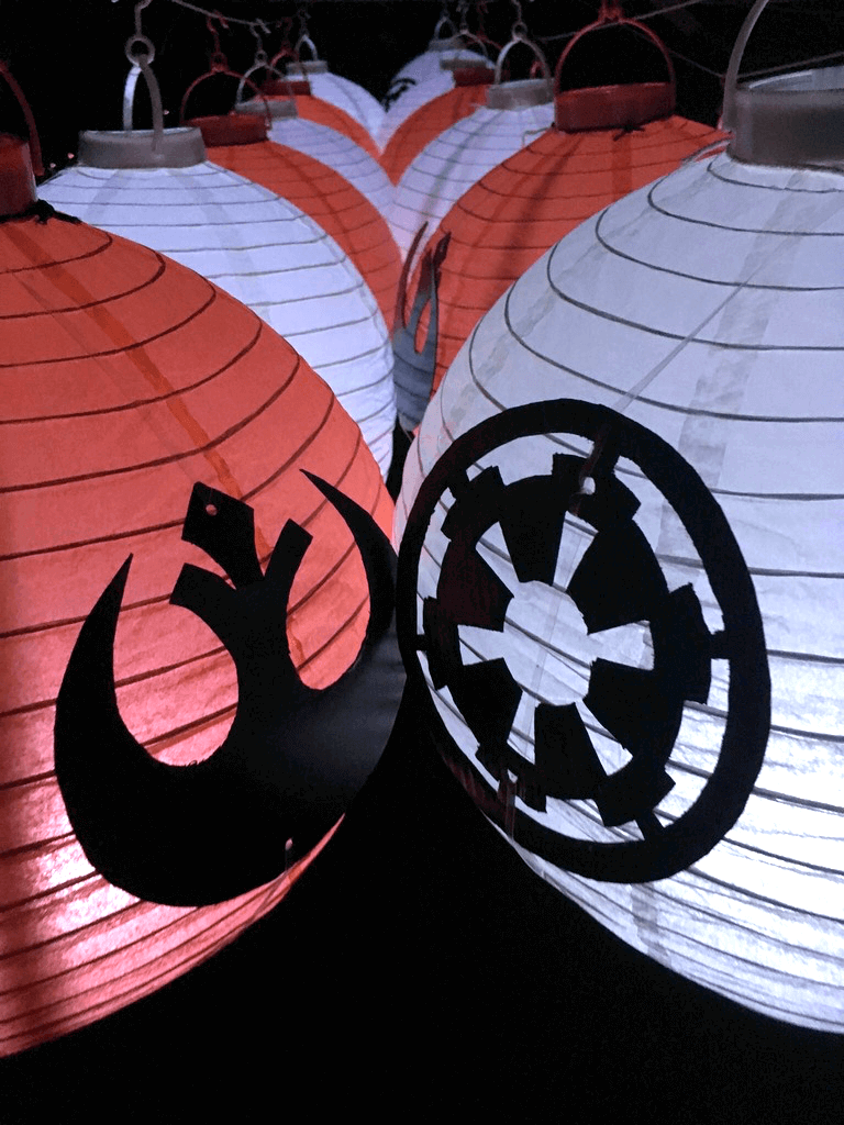 Star Wars lanterns ready for the parade