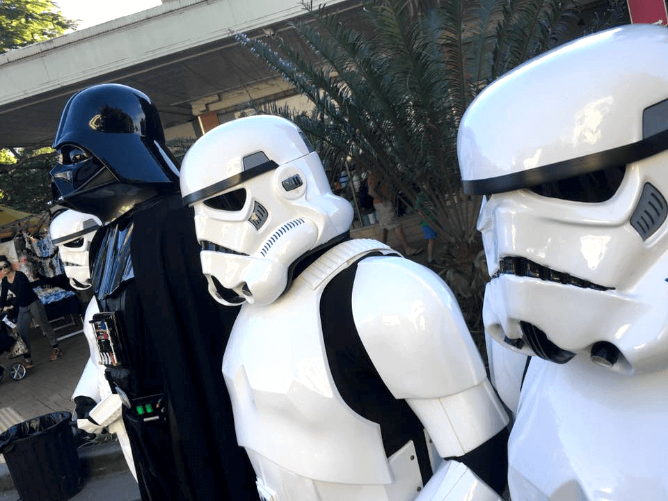 Darth Vader and his Stormtroopers at the Lismore Lantern Parade